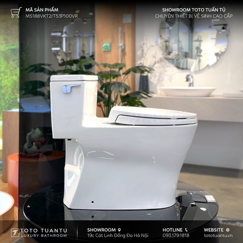 Bồn Cầu TOTO MS188VKT2/T53P100VR Một Khối Nắp TC393VS