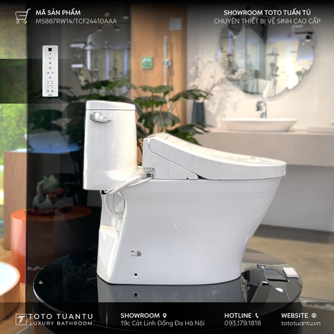 Bồn Cầu Điện Tử TOTO MS887RW14 Nắp Rửa Washlet