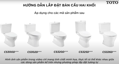 Bàn cầu 2 khối CS326DW18 Nắp rửa TCF23710AAA