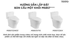 Bồn cầu 1 khối MS857DT8 kèm nắp đóng êm TC600VS