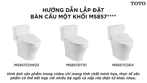 Bồn cầu một khối MS857DT2 kèm nắp đóng êm TC393VS