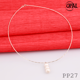  PP27- Dây chuyền bạc kèm mặt Ngọc Trai OPAL 