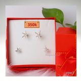  Bộ 2 hoa tai thiết kế trẻ trung chất liệu bạc thương hiệu Opal. 