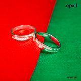  RD021H - Nhẫn đôi bạc cao cấp OPAL 