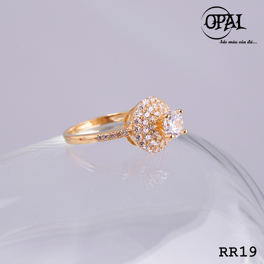  RR19 - Nhẫn bạc nữ đính đá Ross OPAL 