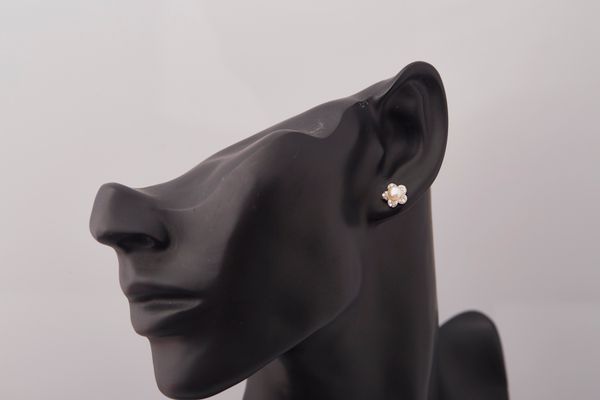  Hoa tai bạc đính Ngọc trai thương hiệu Opal 