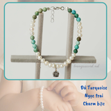  Ưu đãi hấp dẫn-Vòng tay cho bé phối ngọc trai, đá và charm bạc thương hiệu Opal 