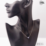  PS31- Bộ trang sức bạc đính ngọc trai OPAL 