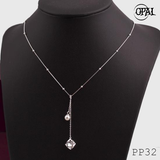  PP32-Dây chuyền bạc đính Ngọc Trai OPAL 