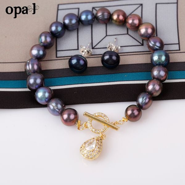  SET VÒNG TAY VÀ HOA TAI NGỌC TRAI THUONGS HIỆU OPAL HT2 