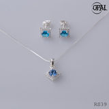  RS39-Bộ trang sức bạc đính đá ross OPAL 