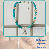  Ưu đãi hấp dẫn-Vòng tay cho bé phối ngọc trai, đá và charm bạc thương hiệu Opal 