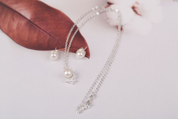  Set dây chuyền và Hoa tai Ngọc trai cao cấp thương hiệu Opal 