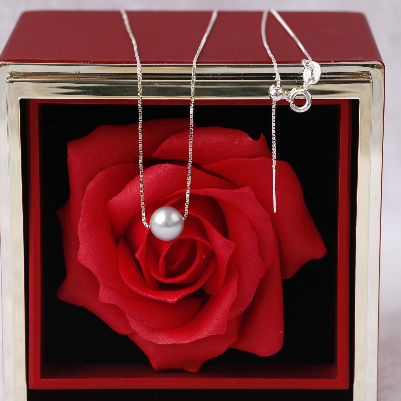  Dây chuyền bạc đính ngọc trai 7li –tinh tế và sang trọng 