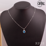 RP38-Bộ mặt và dây chuyền bạc đính đá ross Opal 
