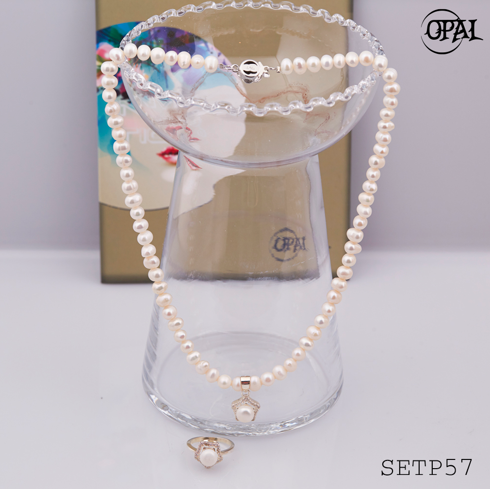  SETP57- Bộ trang sức ngọc trai OPAL 