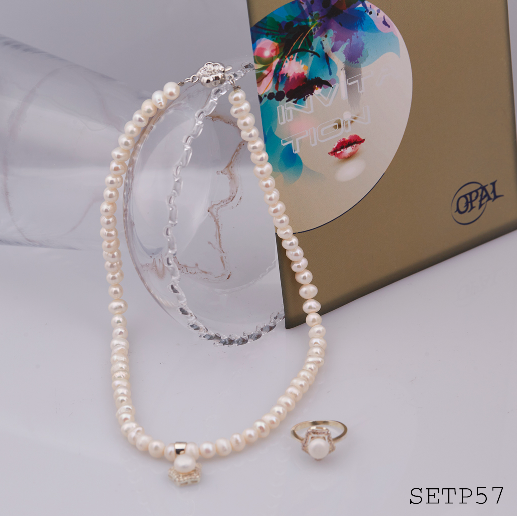 SETP57- Bộ trang sức ngọc trai OPAL 