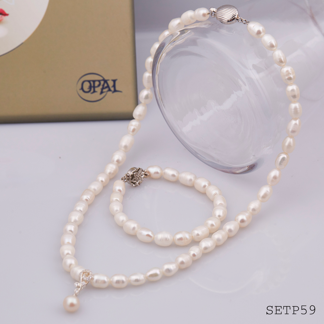  SETP59- Bộ trang sức ngọc trai OPAL 