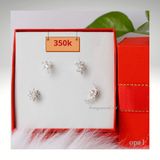  Bộ 2 hoa tai thiết kế trẻ trung chất liệu bạc thương hiệu Opal 