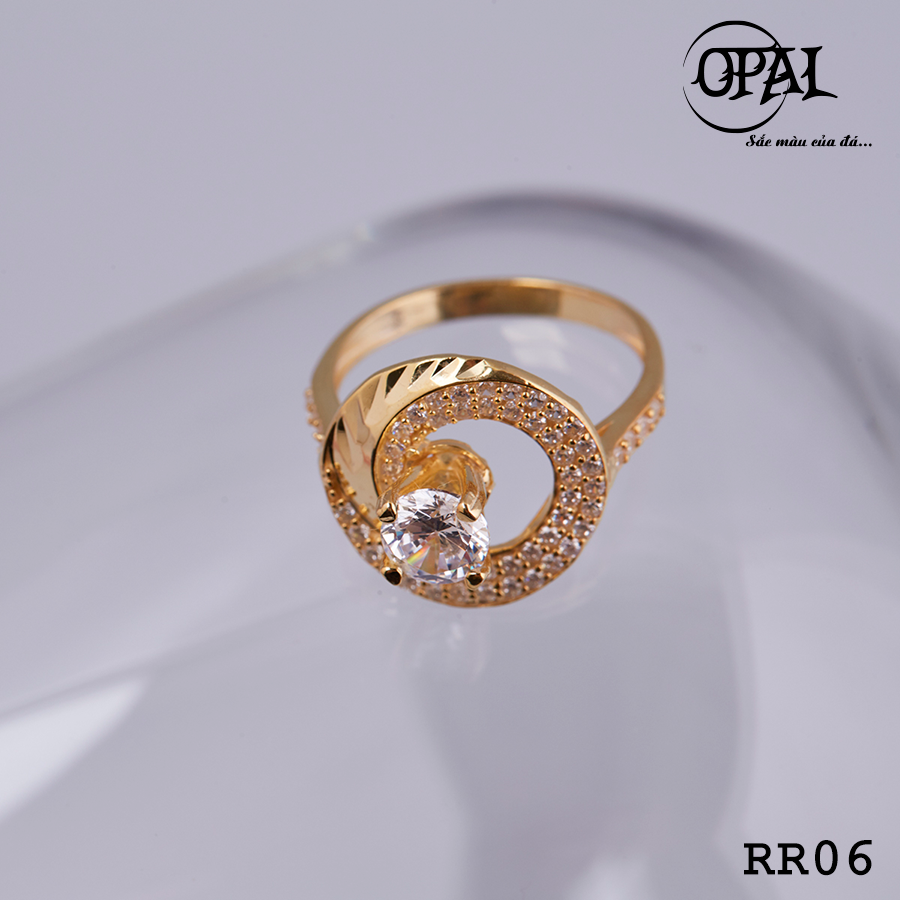  RR06- Nhẫn bạc nữ đính đá Ross OPAL 