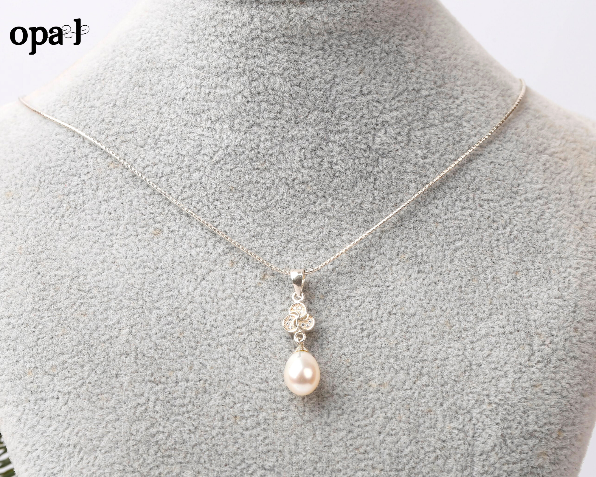  Dây chuyền bạc kèm mặt Ngọc Trai OPAL 