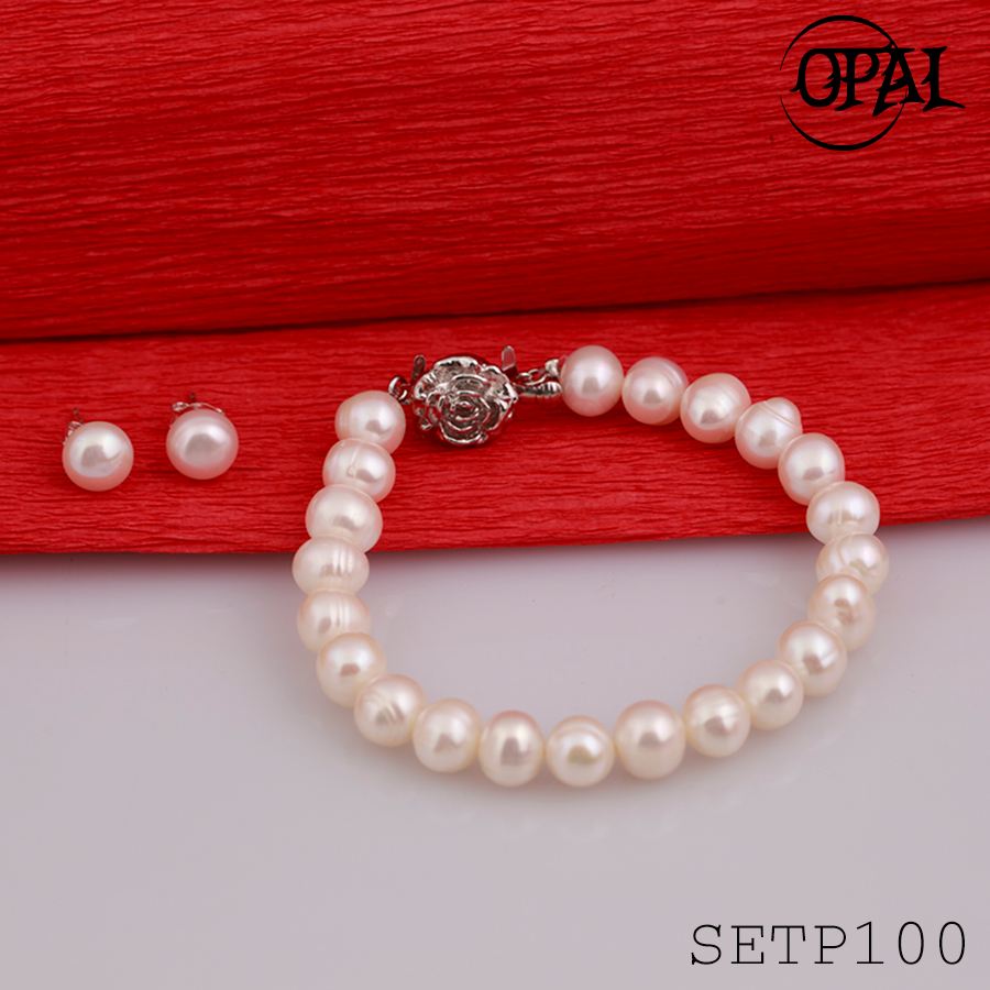  SETP100-Bộ trang sức ngọc trai OPAL 