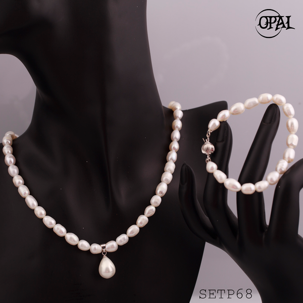  SETP68-Bộ trang sức ngọc trai OPAL 