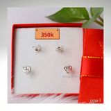  Bộ 2 hoa tai thiết kế trẻ trung chất liệu bạc thương hiệu Opal 