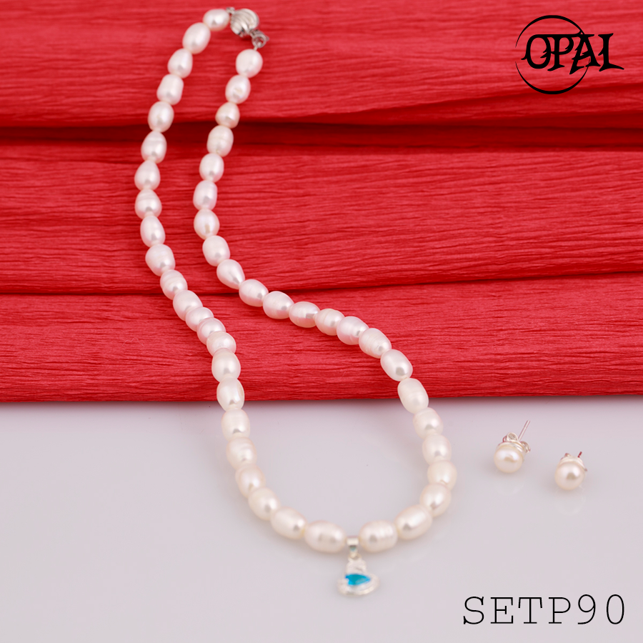  SETP90-Bộ trang sức ngọc trai OPAL 