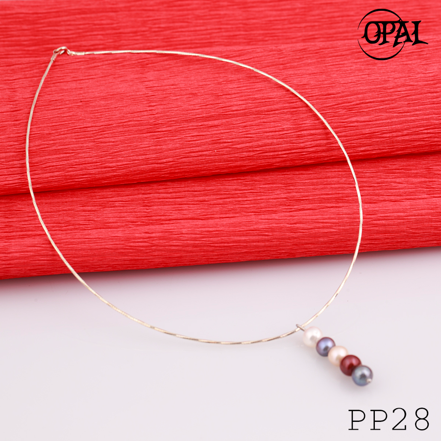  PP28- Dây chuyền bạc kèm mặt Ngọc Trai OPAL 