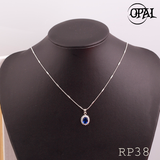  RP38-Bộ mặt và dây chuyền bạc đính đá ross Opal 