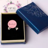  Hoa tai Bạc đính Ngọc trai Opal 
