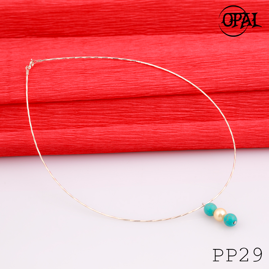  PP29- Dây chuyền bạc kèm mặt Ngọc Trai OPAL 