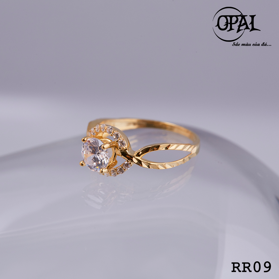  RR09- Nhẫn bạc nữ đính đá Ross OPAL 