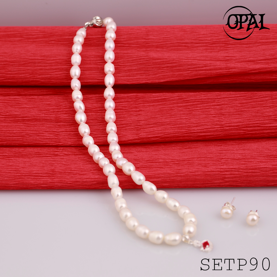  SETP90-Bộ trang sức ngọc trai OPAL 