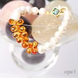  Vòng tay ngọc trai kết hợp đá thạch anh 