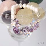  Vòng tay ngọc trai kết hợp đá thạch anh 