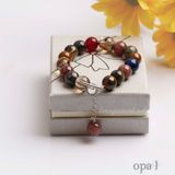  Vòng tay đá tự nhiên charm bạc 