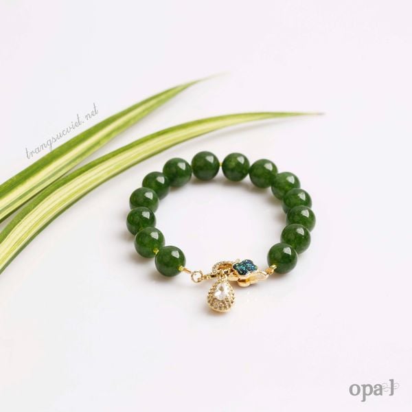  Bộ trang sức đá mã não xanh lục 