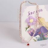  Vòng cổ Ngọc trai Oval ánh hồng và tím sang trọng thương hiệu Opal 