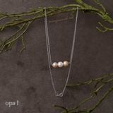  Dây chuyền bạc đính ngọc trai Opal 