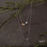  Dây chuyền bạc đính ngọc trai Opal 