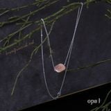 Dây chuyền bạc đính ngọc trai Opal 
