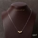  Dây chuyền bạc đính ngọc trai Opal 