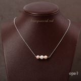  Dây chuyền bạc đính ngọc trai Opal 