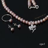  Vòng cổ ngọc trai Choker tím phong cách hiện đại mang xu hướng trẻ trung thương hiệu Opal 