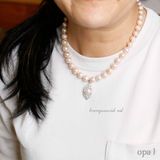  Bộ ngọc trai ánh hồng 10-11 ly thiết kế cách điệu 