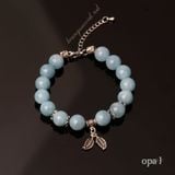  vòng tay đá tự nhiên handmade, đá Jade xanh ngọc 