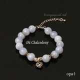  Vòng tay đá tự nhiên Handmade, đá Chalceldony 