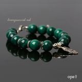  Vòng tay đá tự nhiên Handmade, đá Malachite, đá khổng tử 